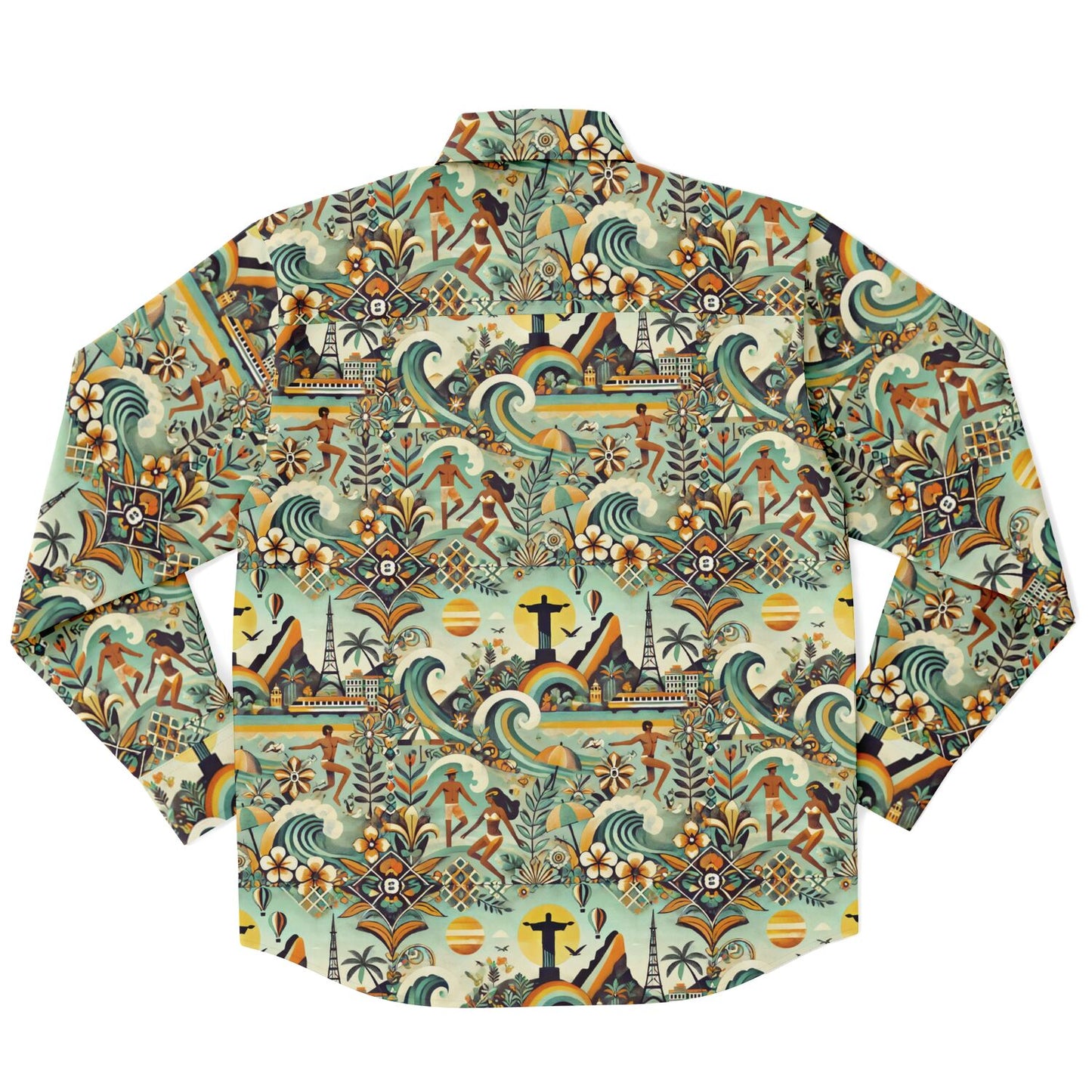 Long Sleeve Button Down Shirt  `Rio de Janeiro`