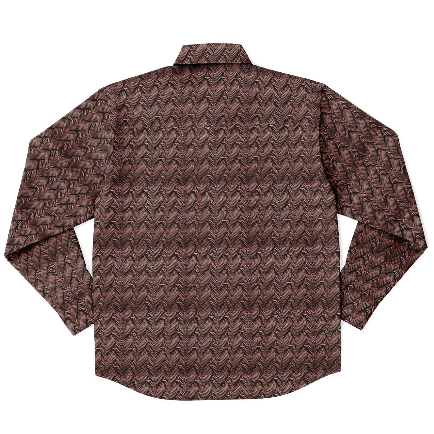 Long Sleeve Button Down Shirt `Maroon Classic`