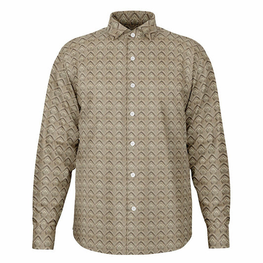 Long Sleeve Button Down Shirt `Cream Classic`